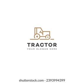 Tractor logo design template elements. Vector illustration. New Modern logo.
