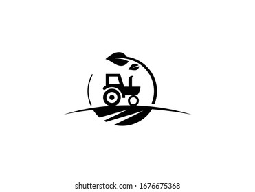 Tractor logo or farm logo template, Suitable for any business related to agriculture industries. 