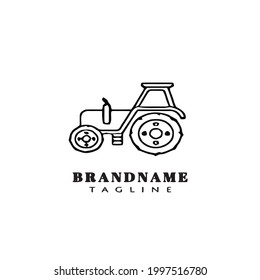 plantilla de diseño de icono de logotipo de tractor ilustración vectorial