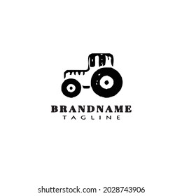plantilla de diseño de icono del logo del tractor vector moderno