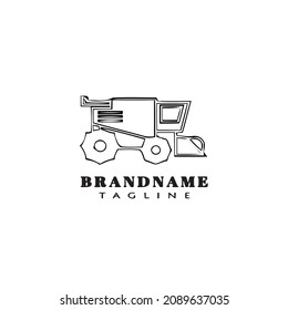 plantilla de diseño de icono del logotipo del tractor ilustración de vector moderna