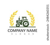 Tractor Logo. Premium Vector Design for Agricultural and Farming Brand