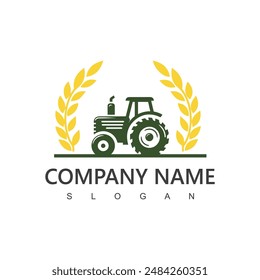 Logotipo de tractor. Diseño de Vector Premium para la marca agrícola y agrícola