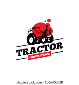 Tractor logo template vector. Tractor logo concept. Farming logo template