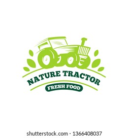 Tractor logo template vector. Tractor logo concept. Farming logo template