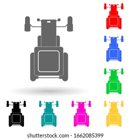 tractor multi color style icon. Simple glyph, flat vector of transport view from above icons for ui and ux, website or mobile application