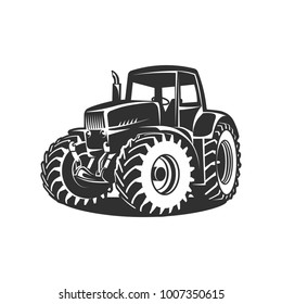  tractor on white background vector illustration