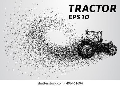 Tractor of the particles. The tractor consists of small circles.