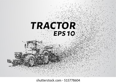 Tractor particles. The tractor consists of small circles and dots.