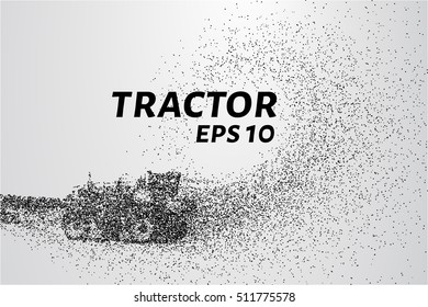 Tractor of the particles. The tractor consists of small dots and circles.