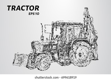 Tractor of the particles. The tractor consists of small dots and circles.