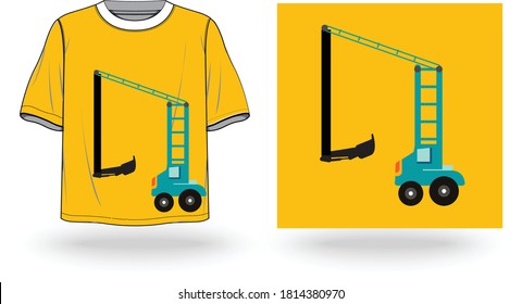 Tractor pattern kids clothes design