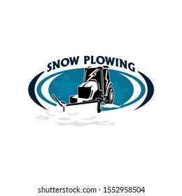 Tractor Plowing Logo Template Vector