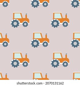 tractor print design seamless pattern. Vector illustration design for fashion fabrics, textile graphics, prints.