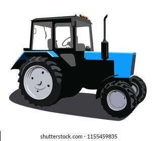 tractor realistic vector illustration isolated