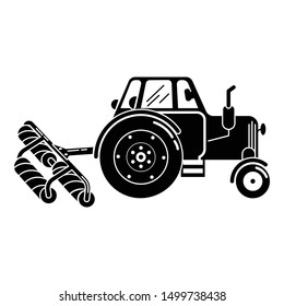 Tractor roller equipment icon. Simple illustration of tractor roller equipment vector icon for web design isolated on white background