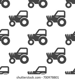 Tractor seamless pattern. Vector illustration for backgrounds