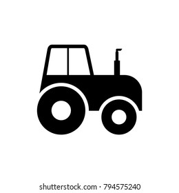 Tractor side view vector icon
