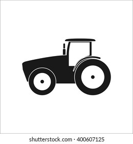Tractor sign black simple icon on  background