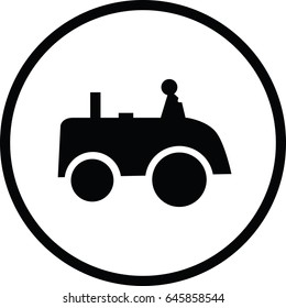 Tractor sign icon vector illustration
