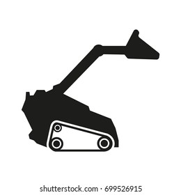 Tractor sign illustration. Vector. Black icon on white background