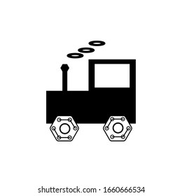 Tractor sign. Transport with hexagonal wheels sign