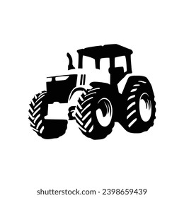 tractor silhouette design. farm transportation sign and symbol.