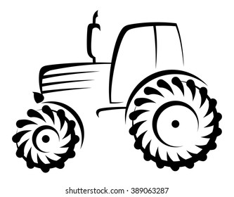 Tractor silhouette icon