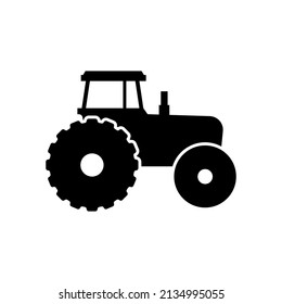 Tractor silhouette icon design template vector isolated