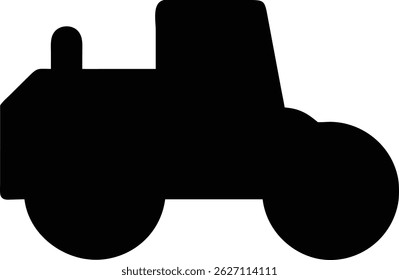 Tractor Silhouette Icon Image For Agricultural Projects Use