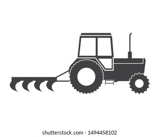 Tractor Silhouette for Logo Element