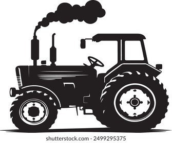 Tractor silhouette vector illustration 01