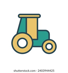Plantilla de diseño de icono simple de Tractor