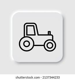 Icono simple del tractor. Diseño plano. Diseño de neutralismo.ai