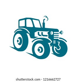 tractor simple vector on white background 