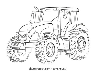 Tractor Sketch. 