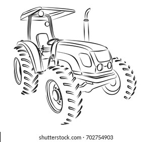 tractor Sketch. 