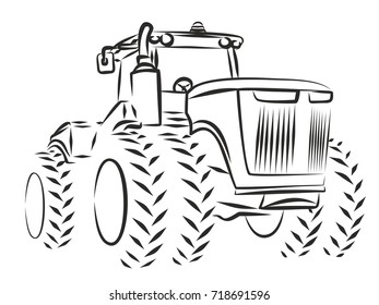 Tractor Sketch. 