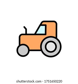 Tractor, technology icon. Simple color with outline vector elements of agriculture icons for ui and ux, website or mobile application