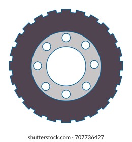 tractor tire isolated icon