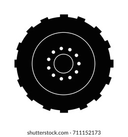 tractor tire isolated icon