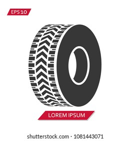 TRACTOR TIRE vector icon
