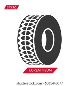 TRACTOR TIRE vector icon