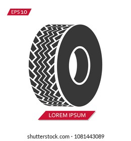 TRACTOR TIRE vector icon