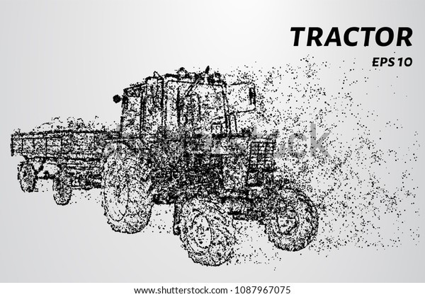 Tractor Trailer Rides Tractor Consists Circles Stock Vector (Royalty ...