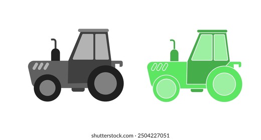 Tractor truck icon. Line, glyph and filled outline colorful version, Farm tractor outline and filled vector sign. Symbol, logo illustration. Different style icons set. Pixel perfect vector graphics