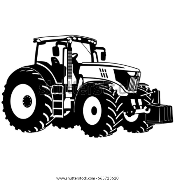 Tractor Vector Stock Vector (Royalty Free) 665723620