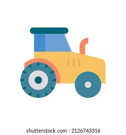 Tractor Vector Flat Icon Design illustration. Agriculture and Farming Symbol on White background EPS 10 File