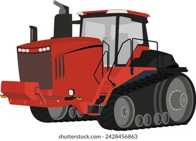 Vehículo agrícola tractor pesado vector tractor