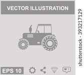 Tractor vector icon.